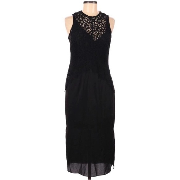 KEEPSAKE THE LABEL Be The One Black Midi Dress Size Medium NEW - Picture 2 of 12